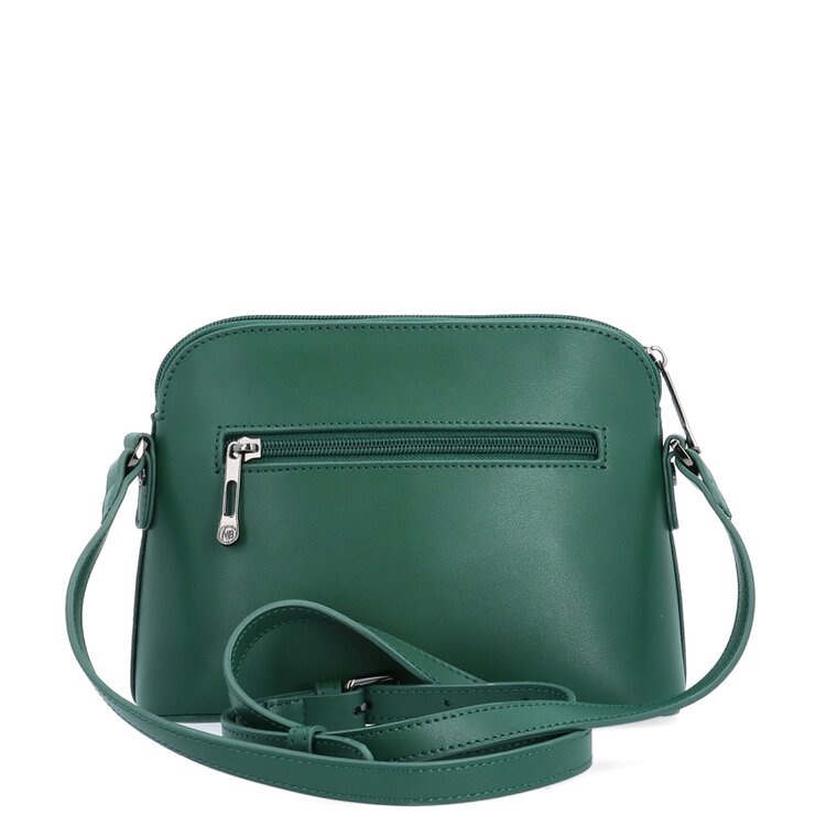 Malá kožená crossbody kabelka Famito NB 0096 TZE zelená