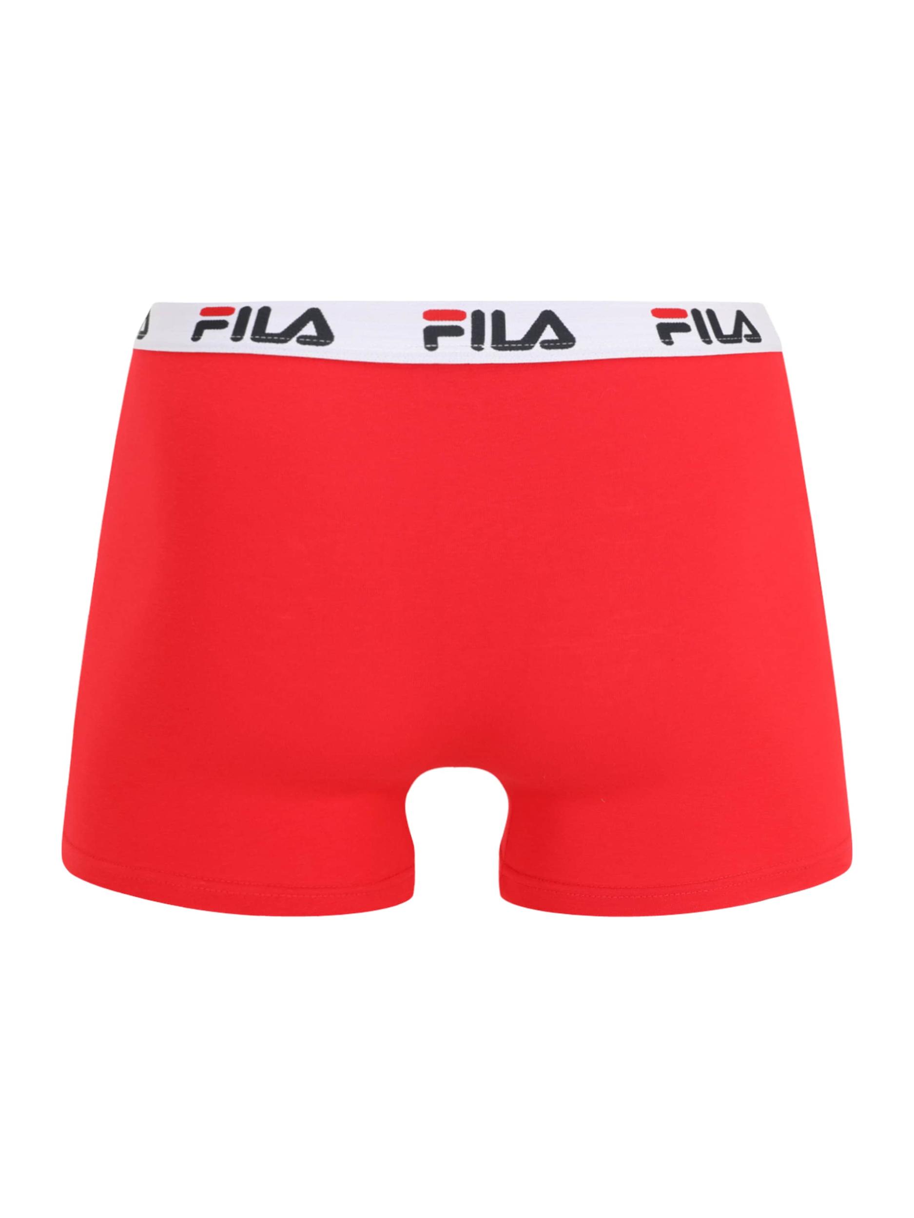 FILA Boxerky marine modrá / jasně červená / černá / bílá