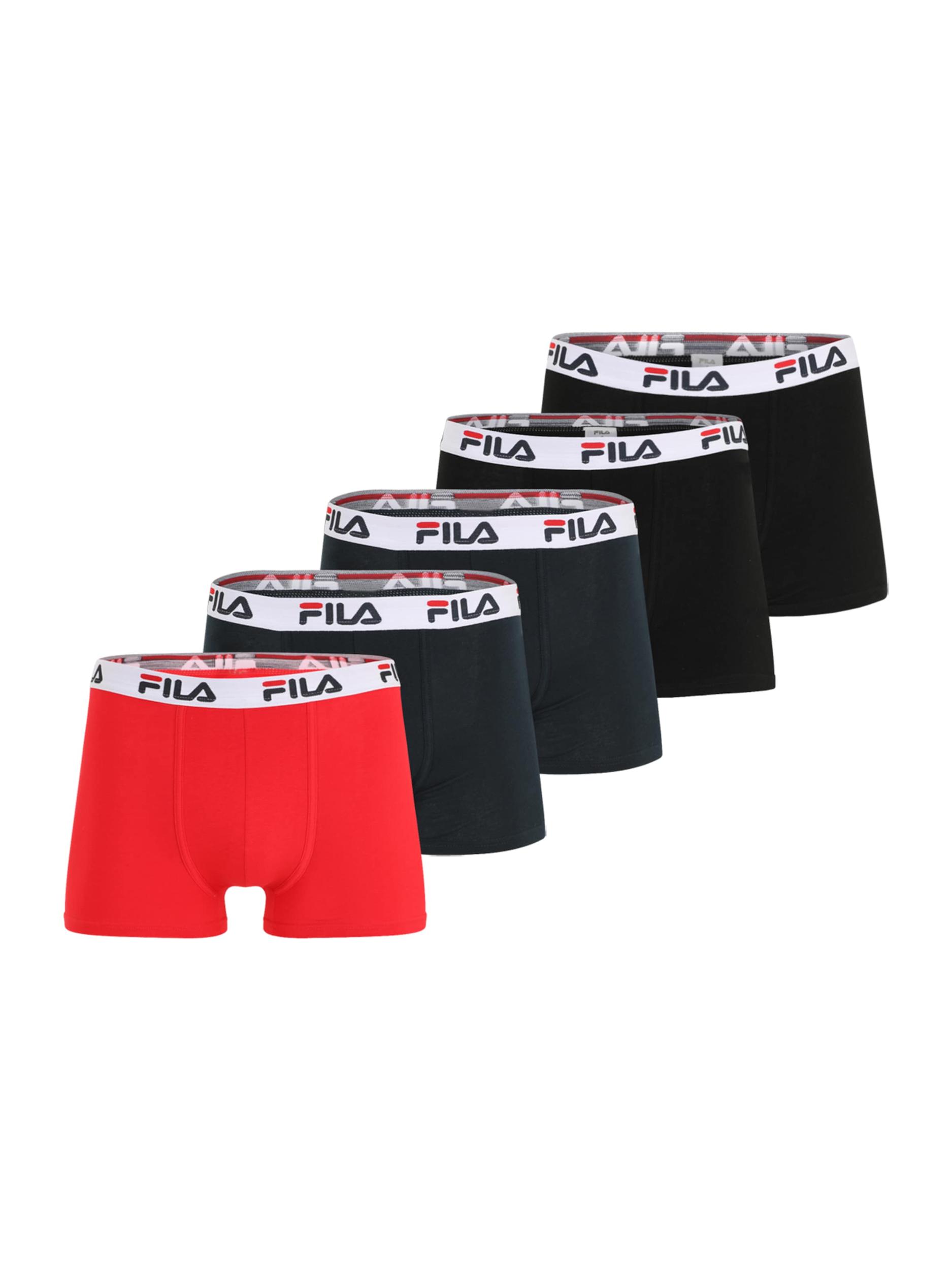 FILA Boxerky marine modrá / jasně červená / černá / bílá