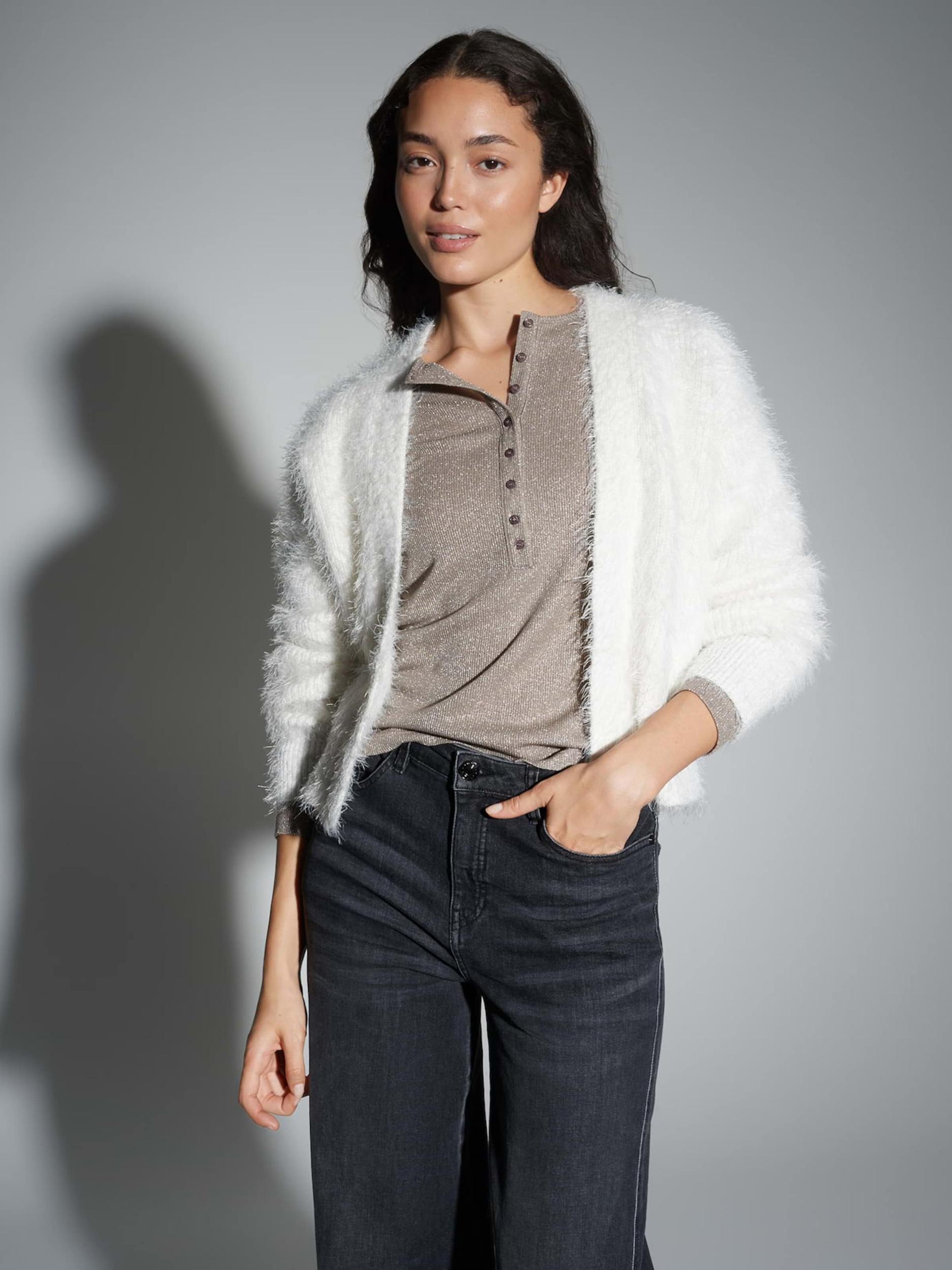 OPUS Kardigan 'Deder' bílá