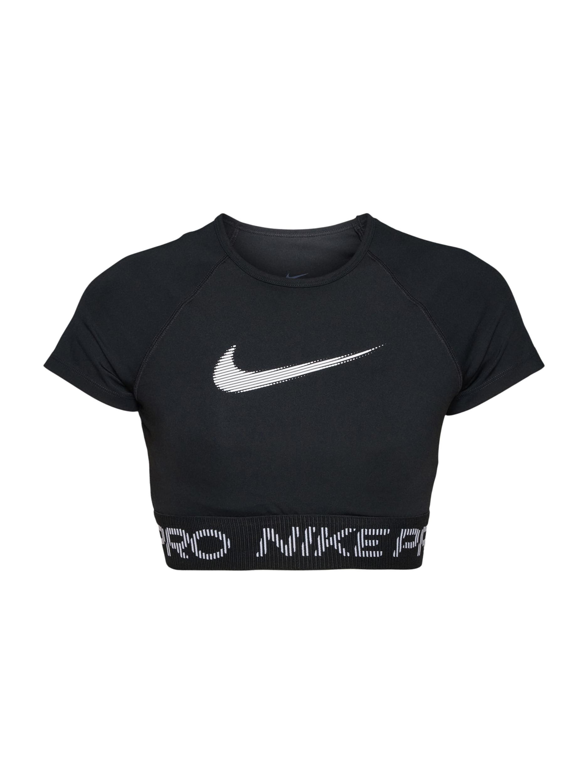 NIKE Funkční tričko černá / bílá