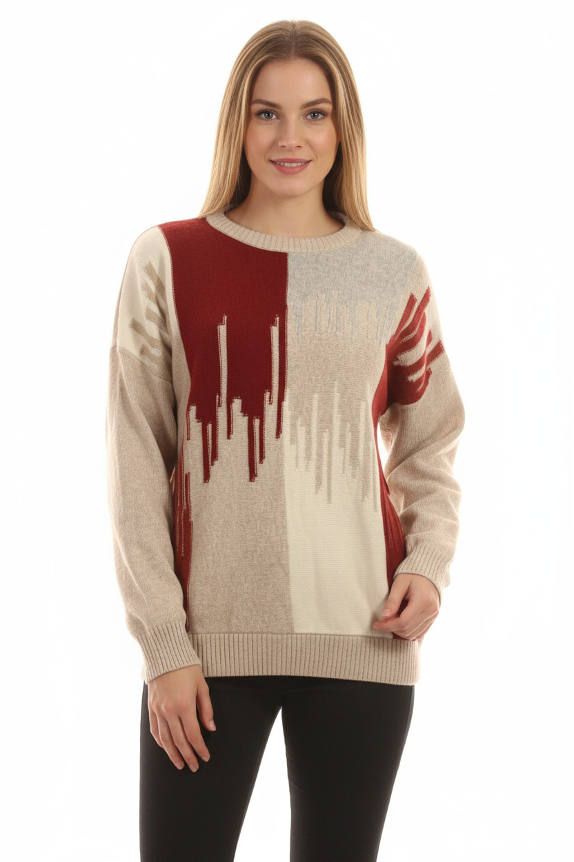 Esprit Dámský Pulovr Vlněný Béžový Vel. XL