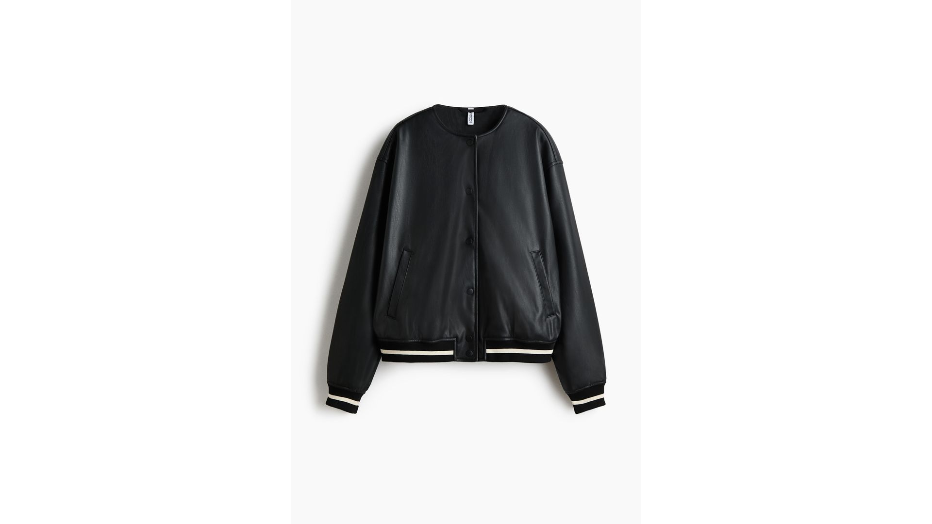 H&M - Bomber z potažené látky - černá