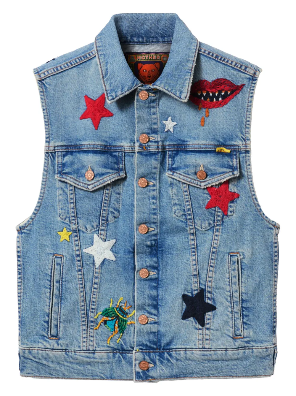 La DoubleJ x Mother The Clean Armhole Drifter vest - Blue