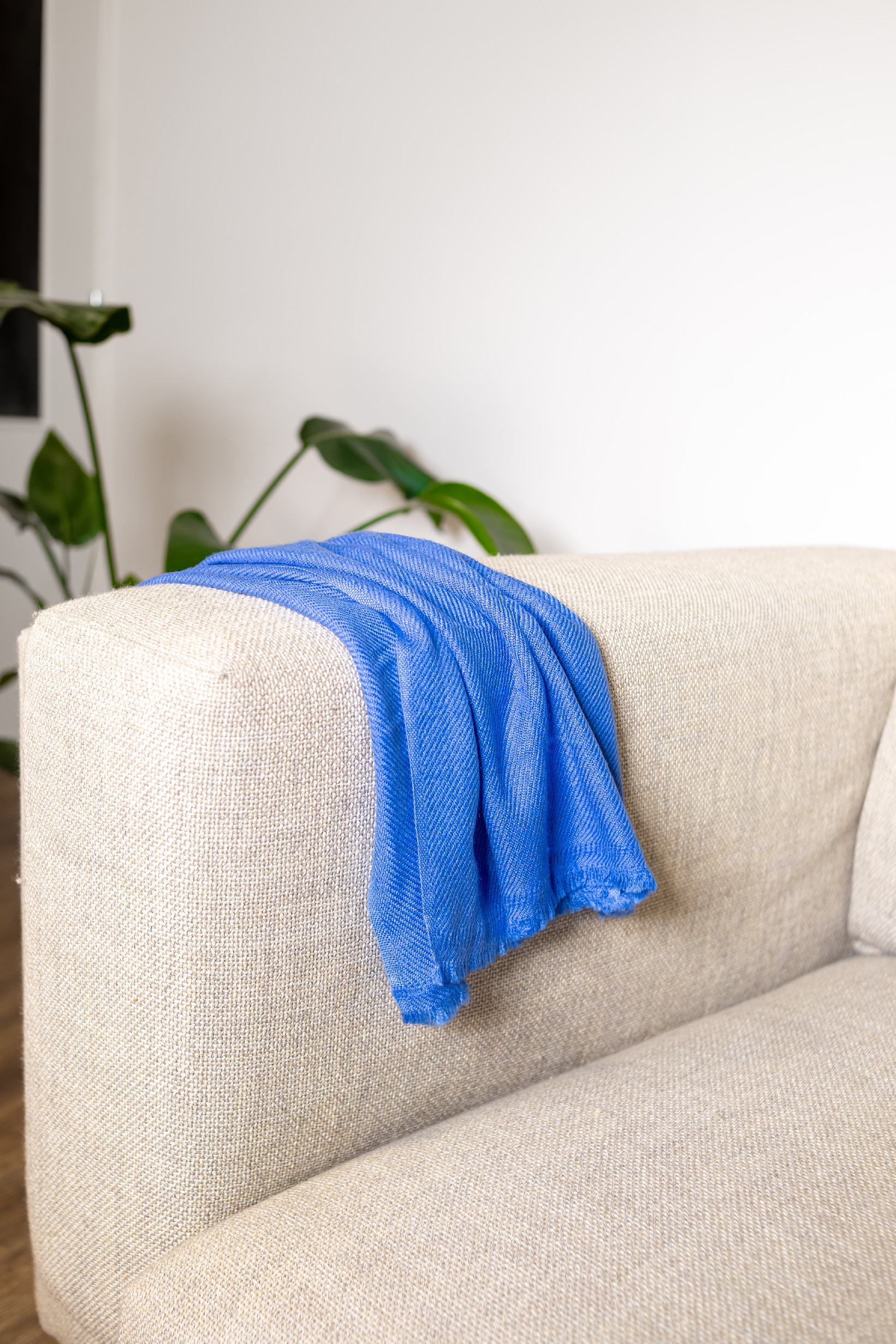 Pashmii 100% Kašmírová šála SKY modrá