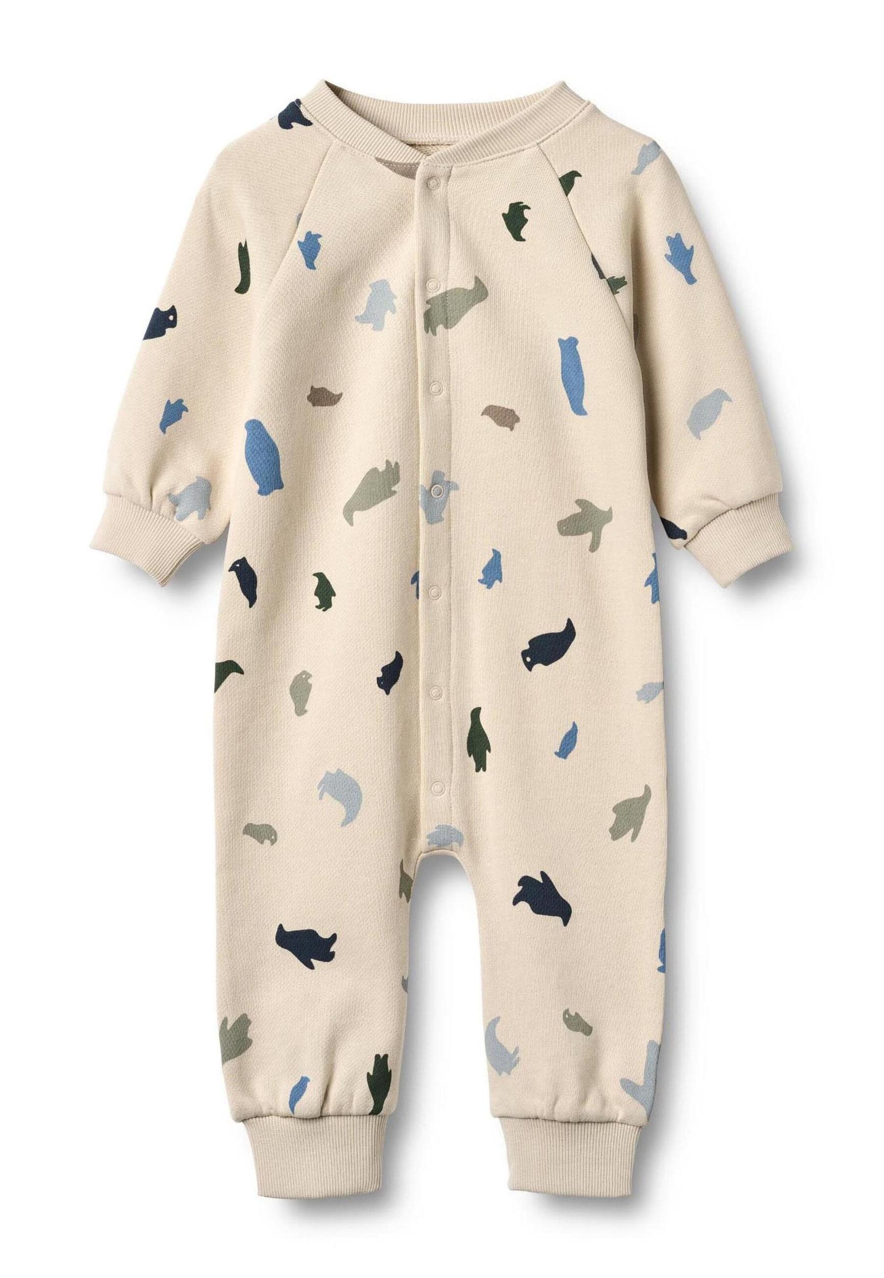 WHEAT Overal safírová / hnědá / jedle / offwhite