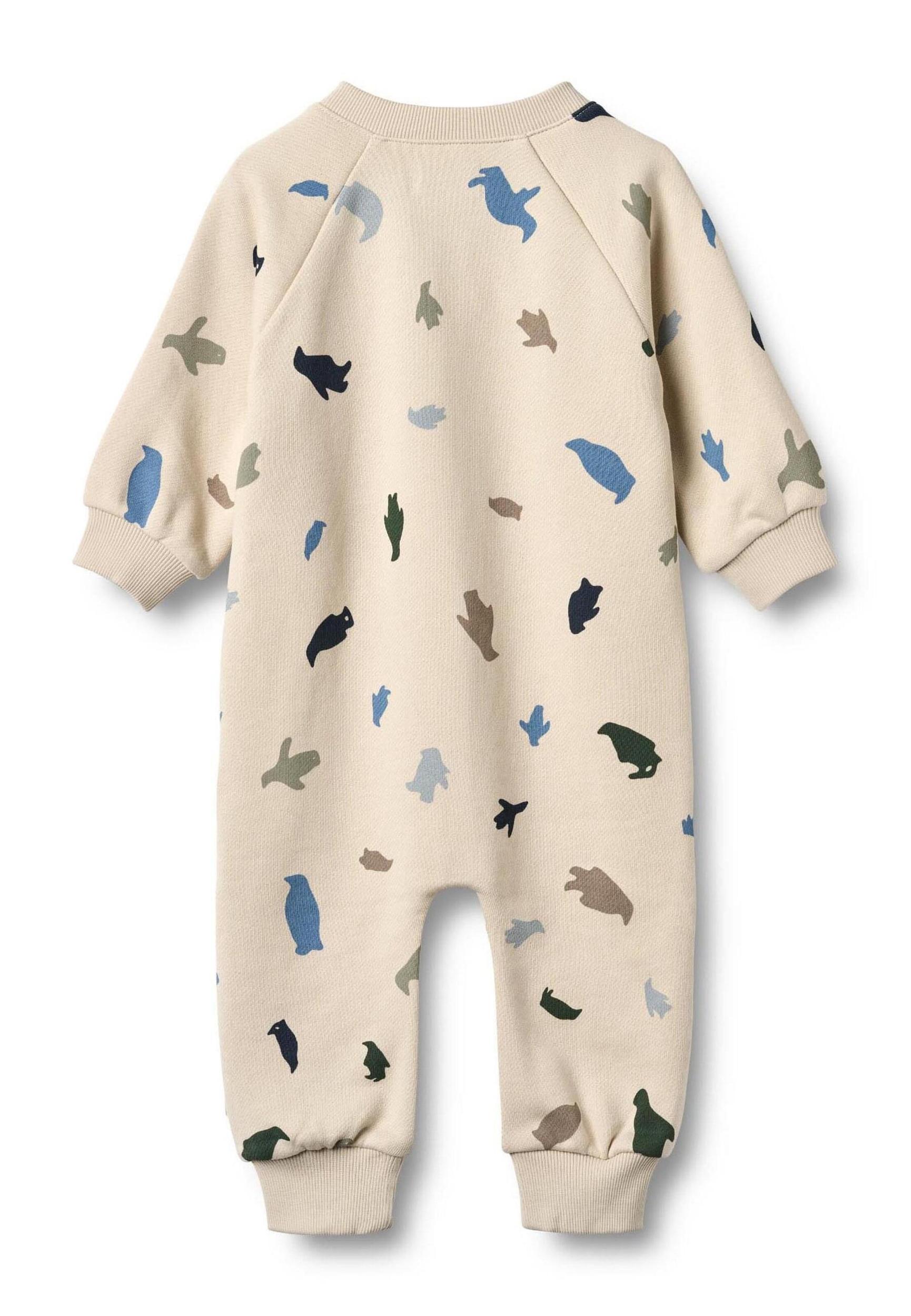 WHEAT Overal safírová / hnědá / jedle / offwhite