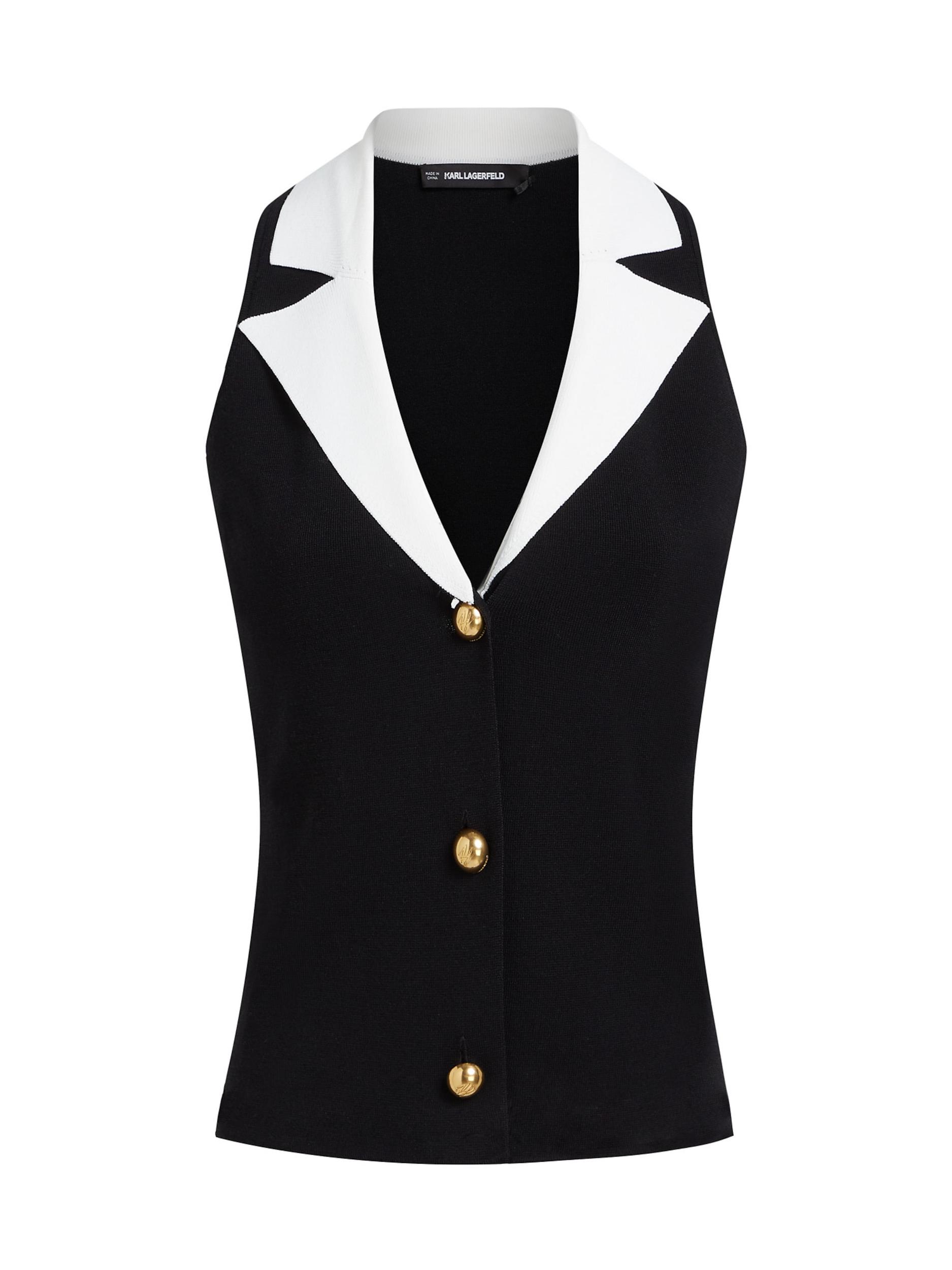 Karl Lagerfeld Pletená vesta černá