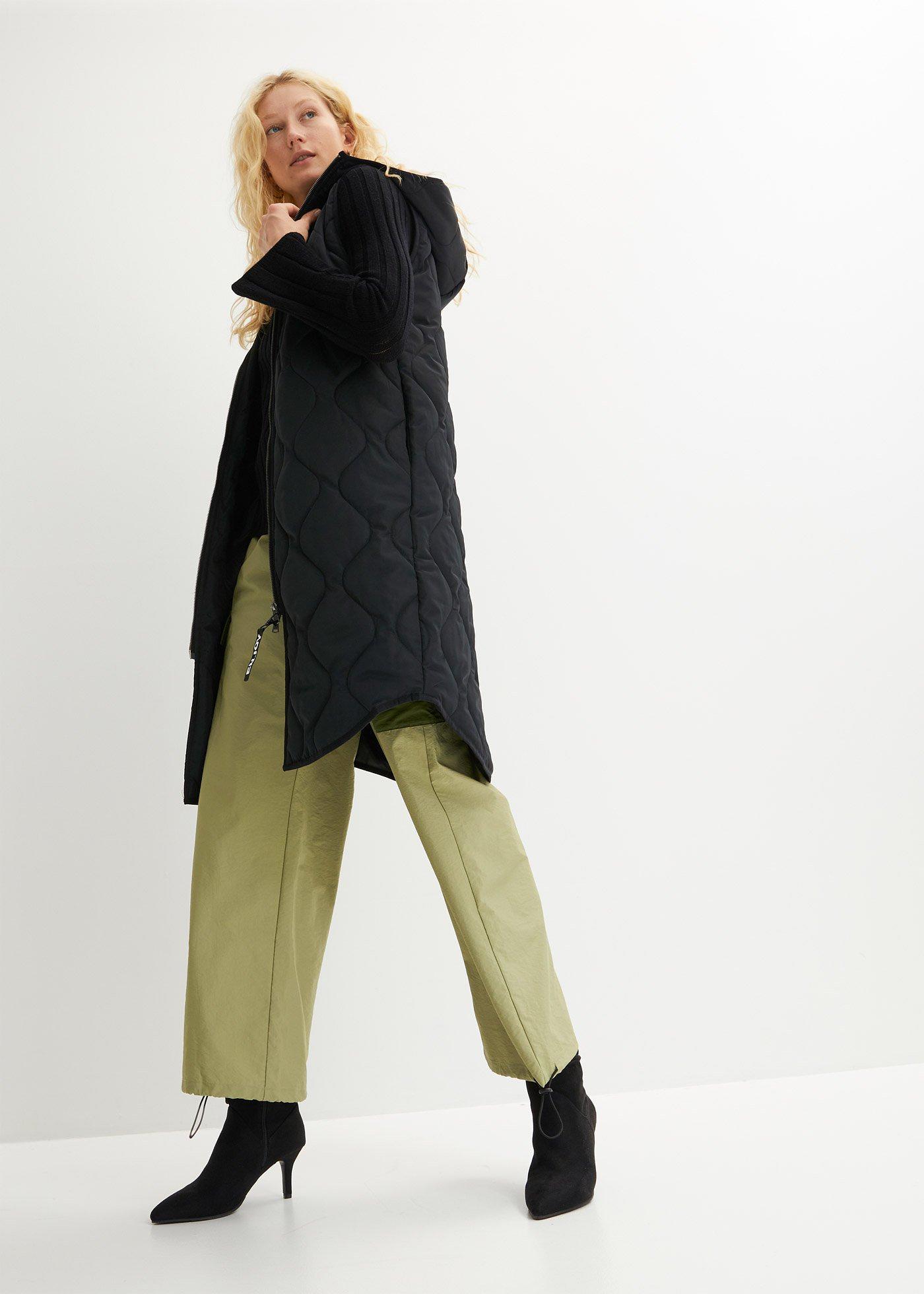 bonprix Prošívaná vesta Černá