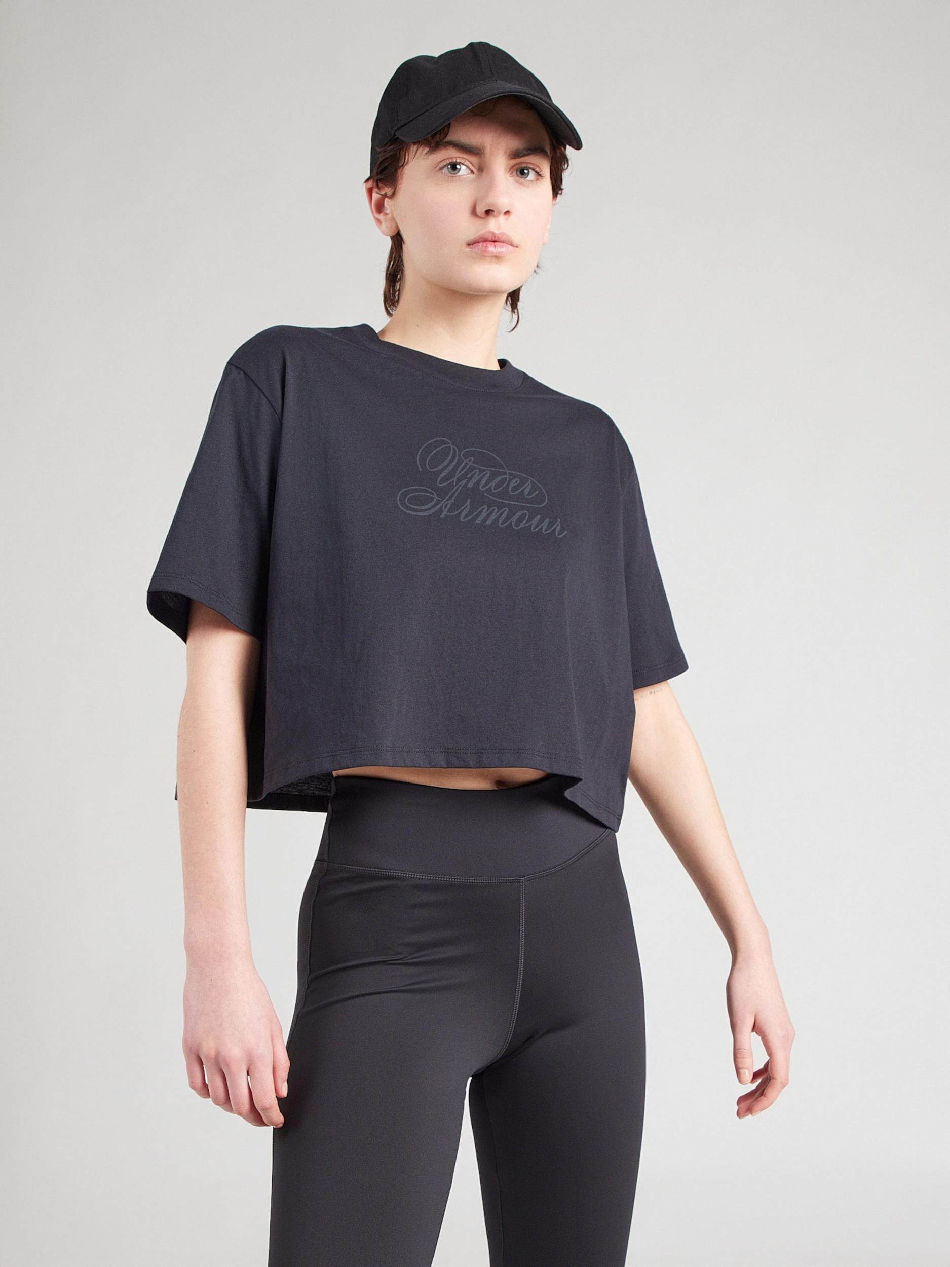 UNDER ARMOUR Funkční tričko 'SCRIPTHEART' černá