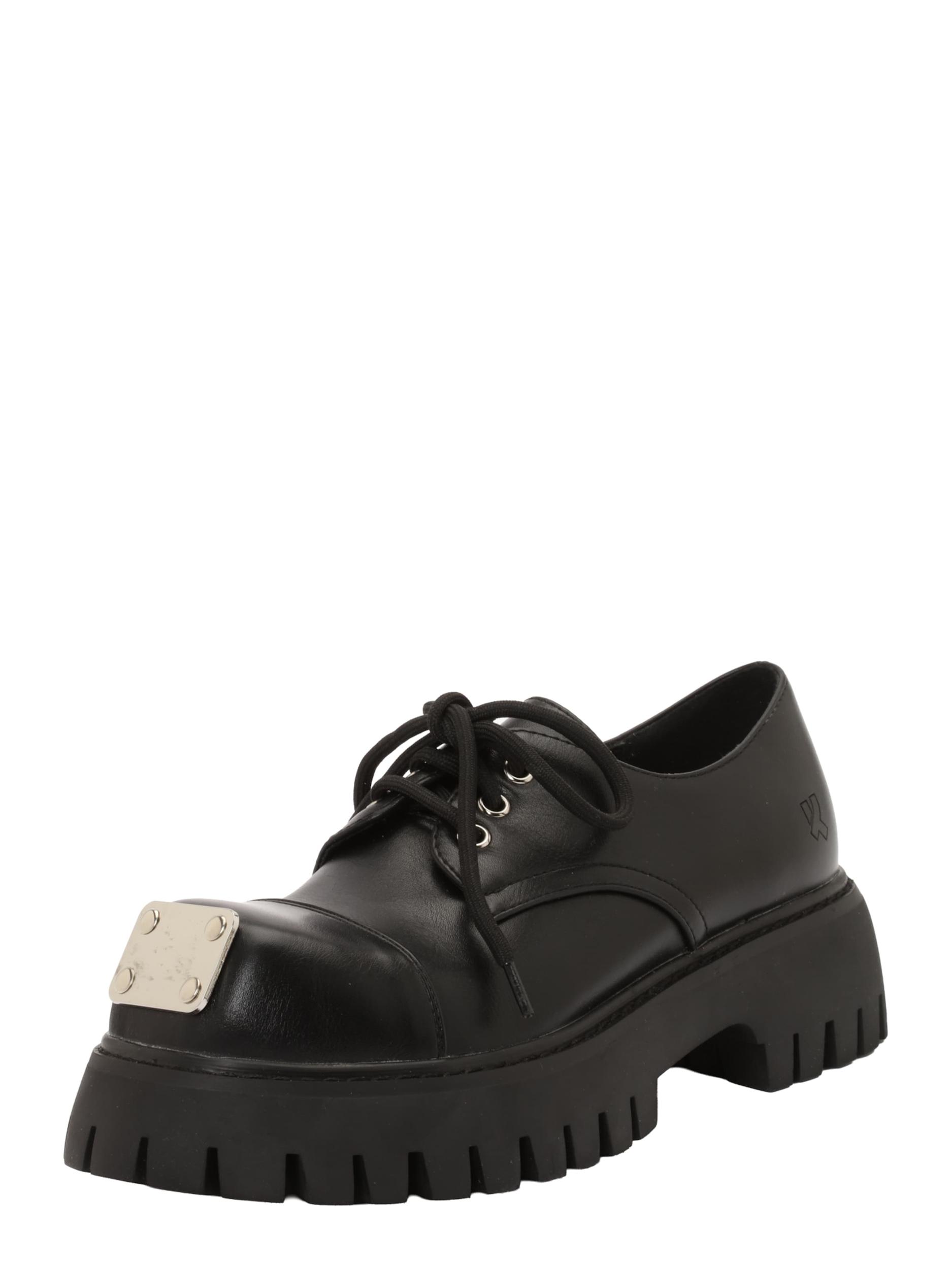 Koi Footwear Šněrovací boty 'Gehrman' černá / stříbrná