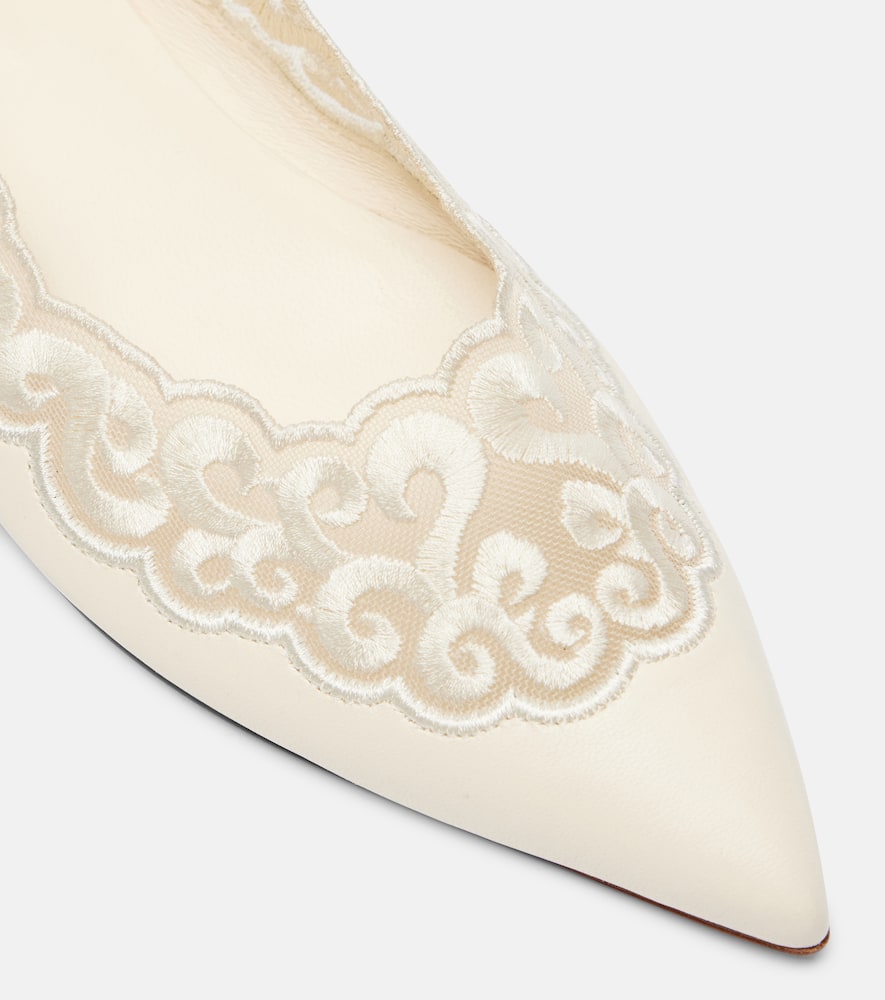 Gabriela Hearst Ziva embroidered leather ballet flats