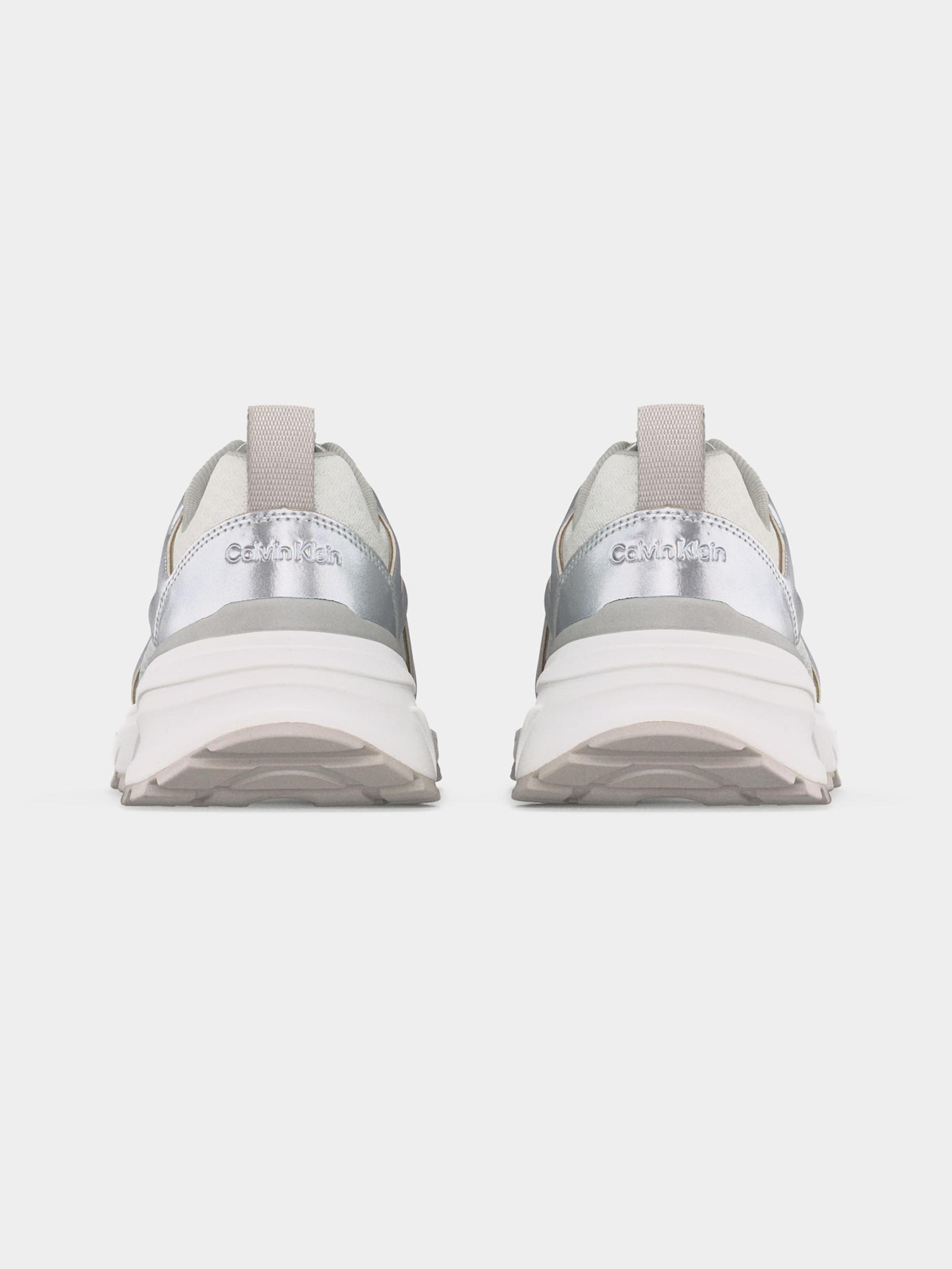 Calvin Klein Tenisky 'HIKE RUN' stříbrná / bílá