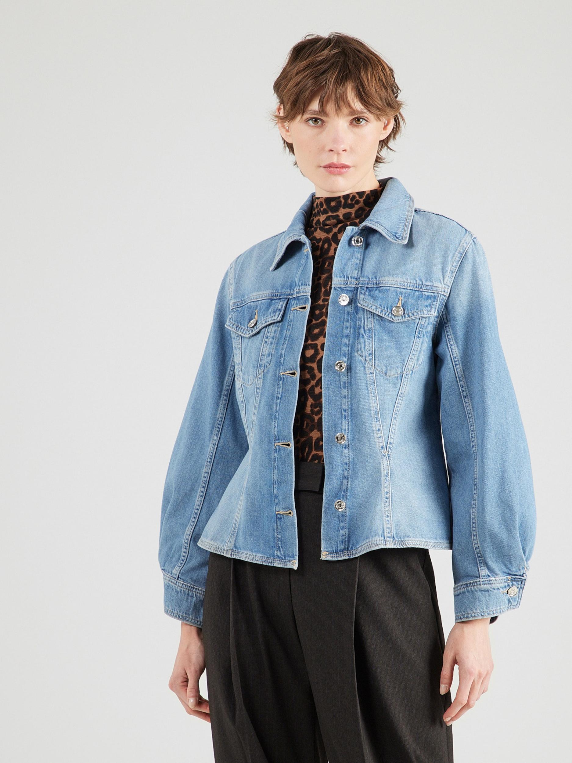 Liu Jo Přechodná bunda modrá džínovina