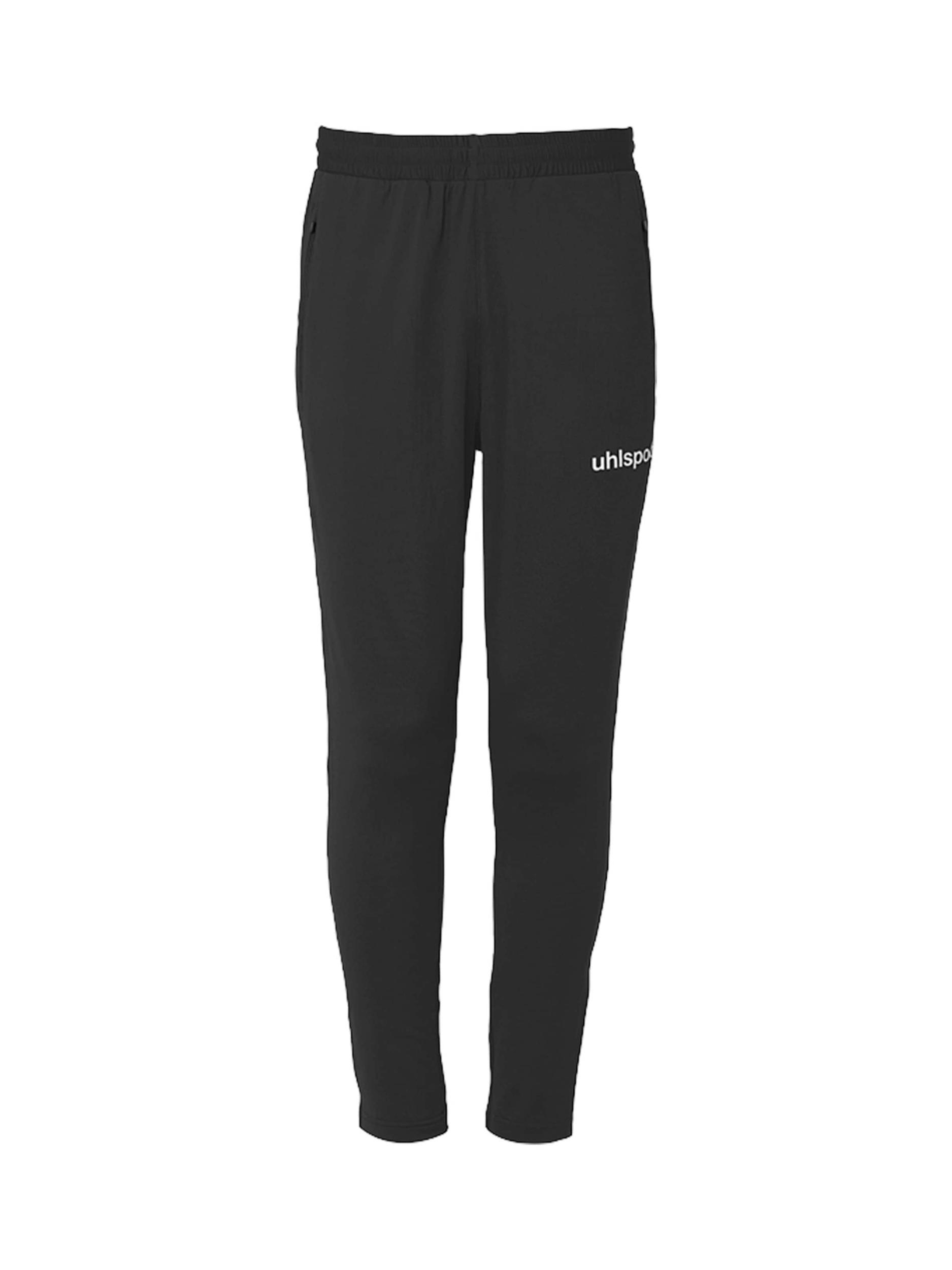 UHLSPORT Sportovní kalhoty černá / bílá