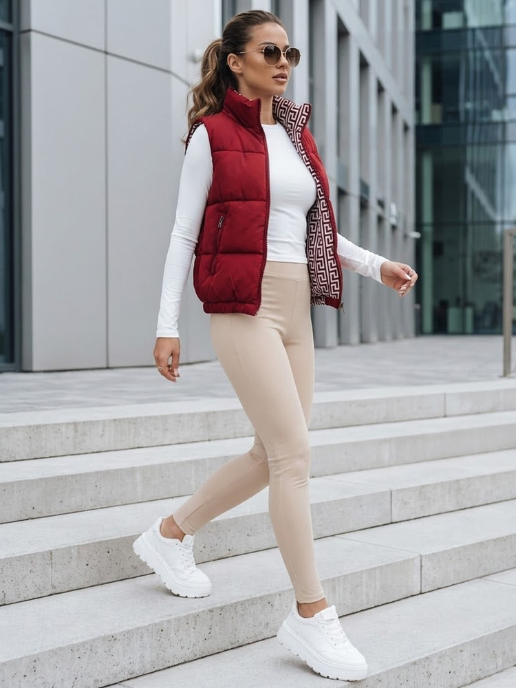 Dámská prošívaná vesta URBANELLE béžová Dstreet TY4970