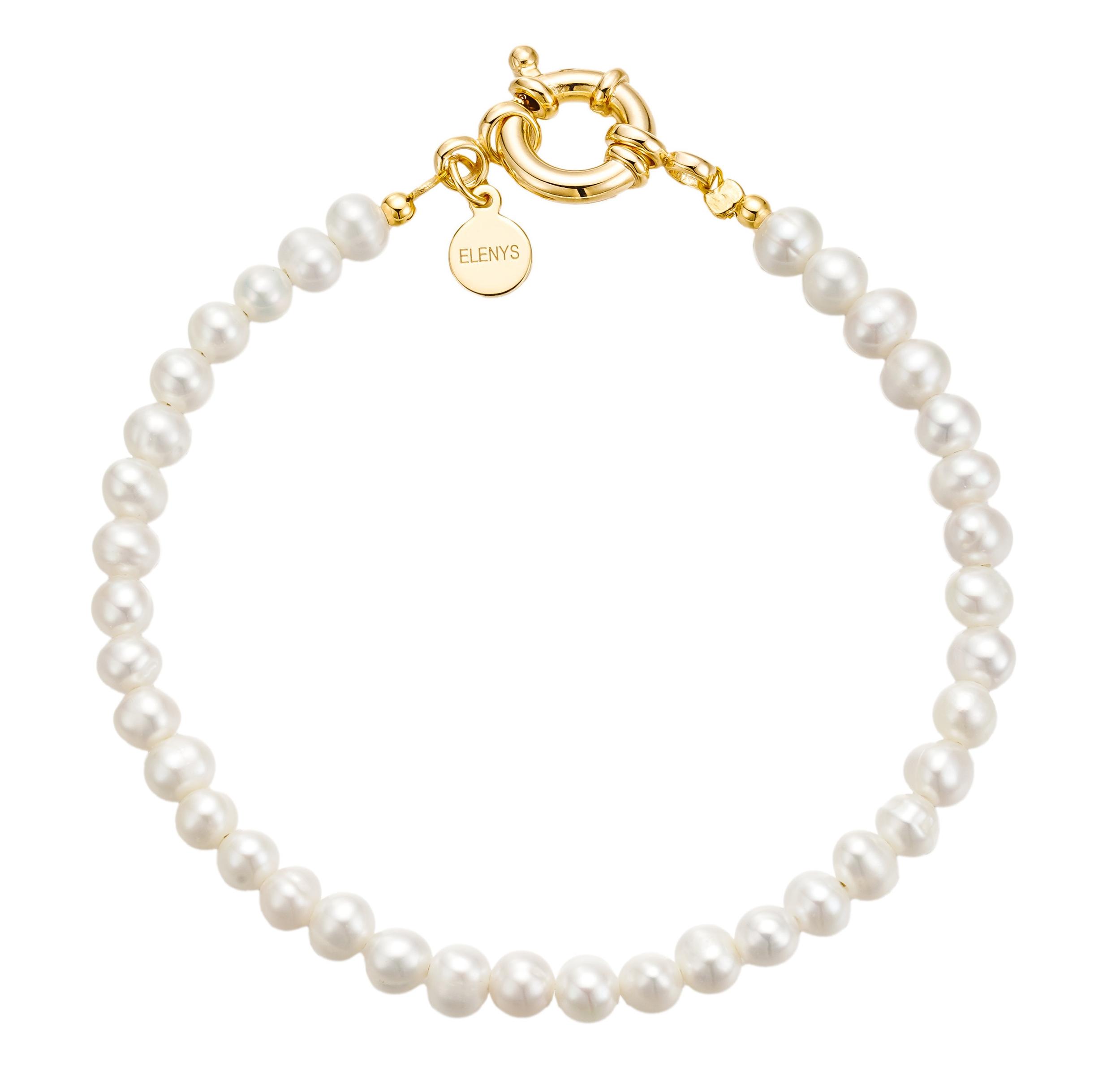 Elenys pozlacený perlový náhrdelník Clara 18K žluté zlato Perla 5A