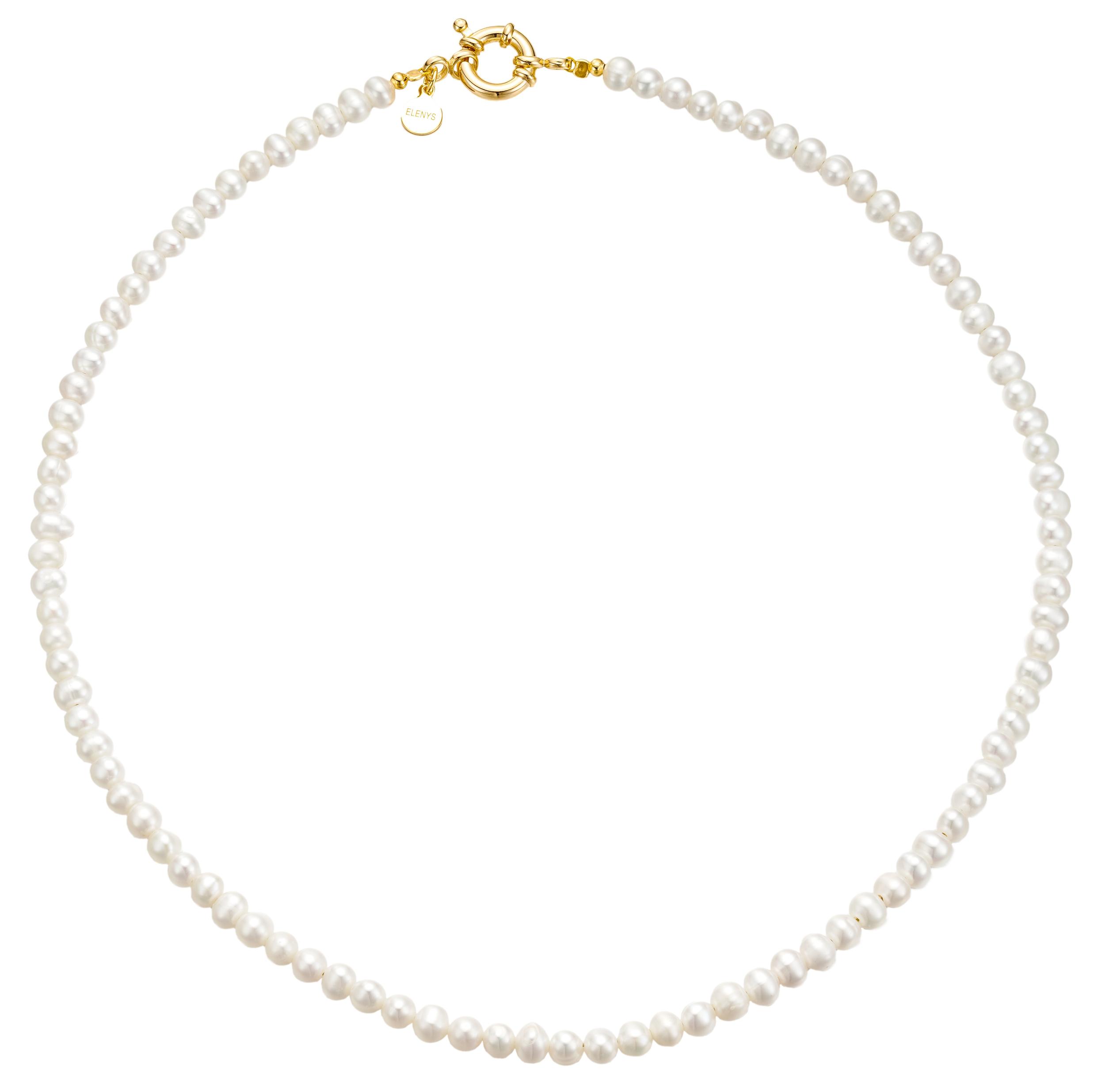 Elenys pozlacený perlový náhrdelník Clara 18K žluté zlato Perla 5A