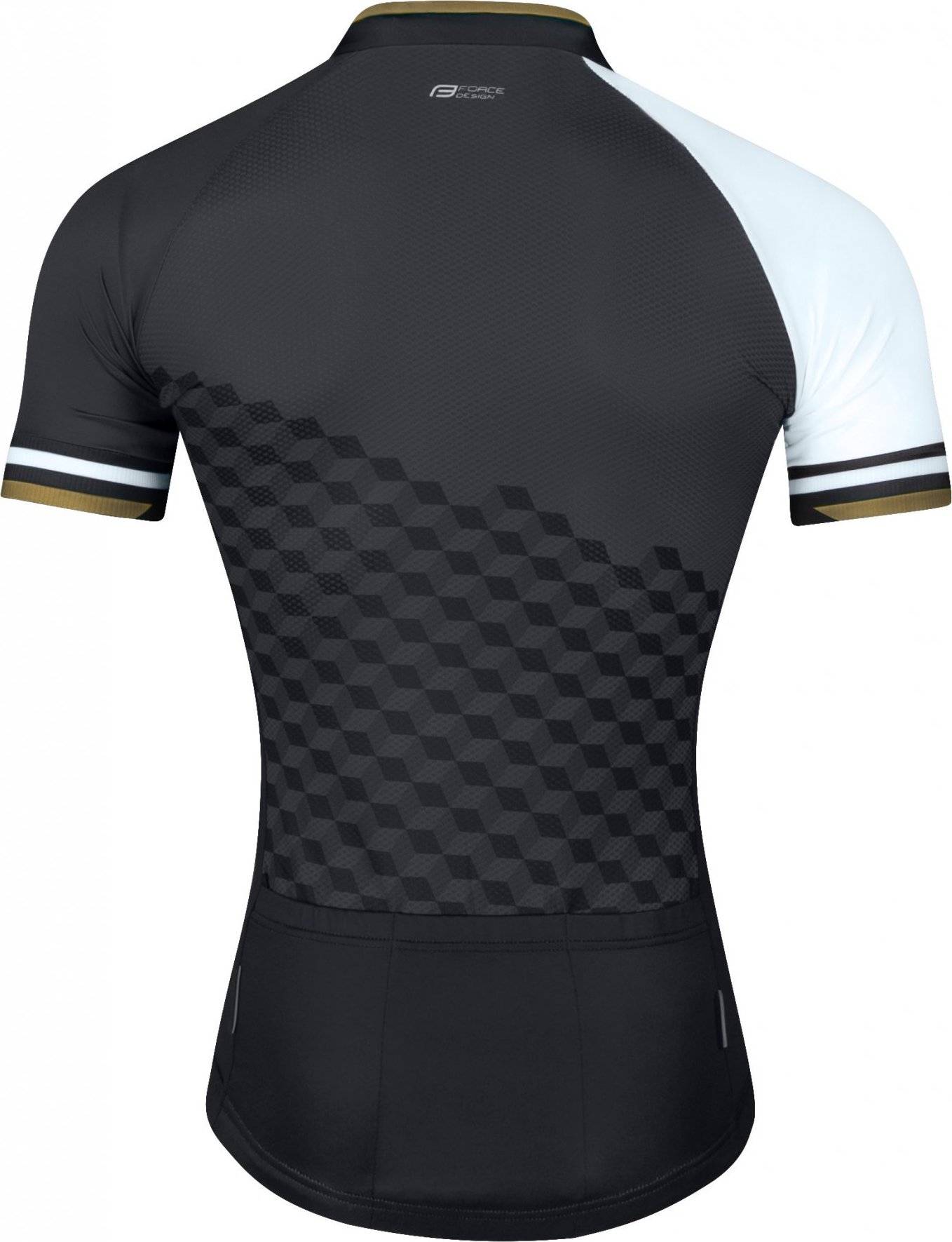 dres FORCE WAY kr. rukáv,šedo-bílo-zlatý