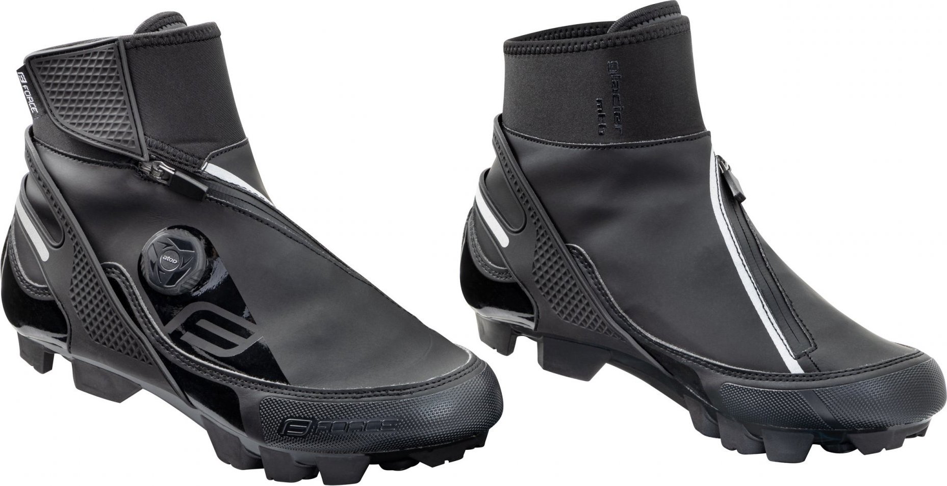 tretry zimní FORCE MTB GLACIER, černé