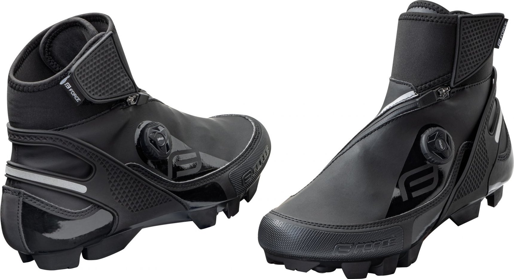 tretry zimní FORCE MTB GLACIER, černé