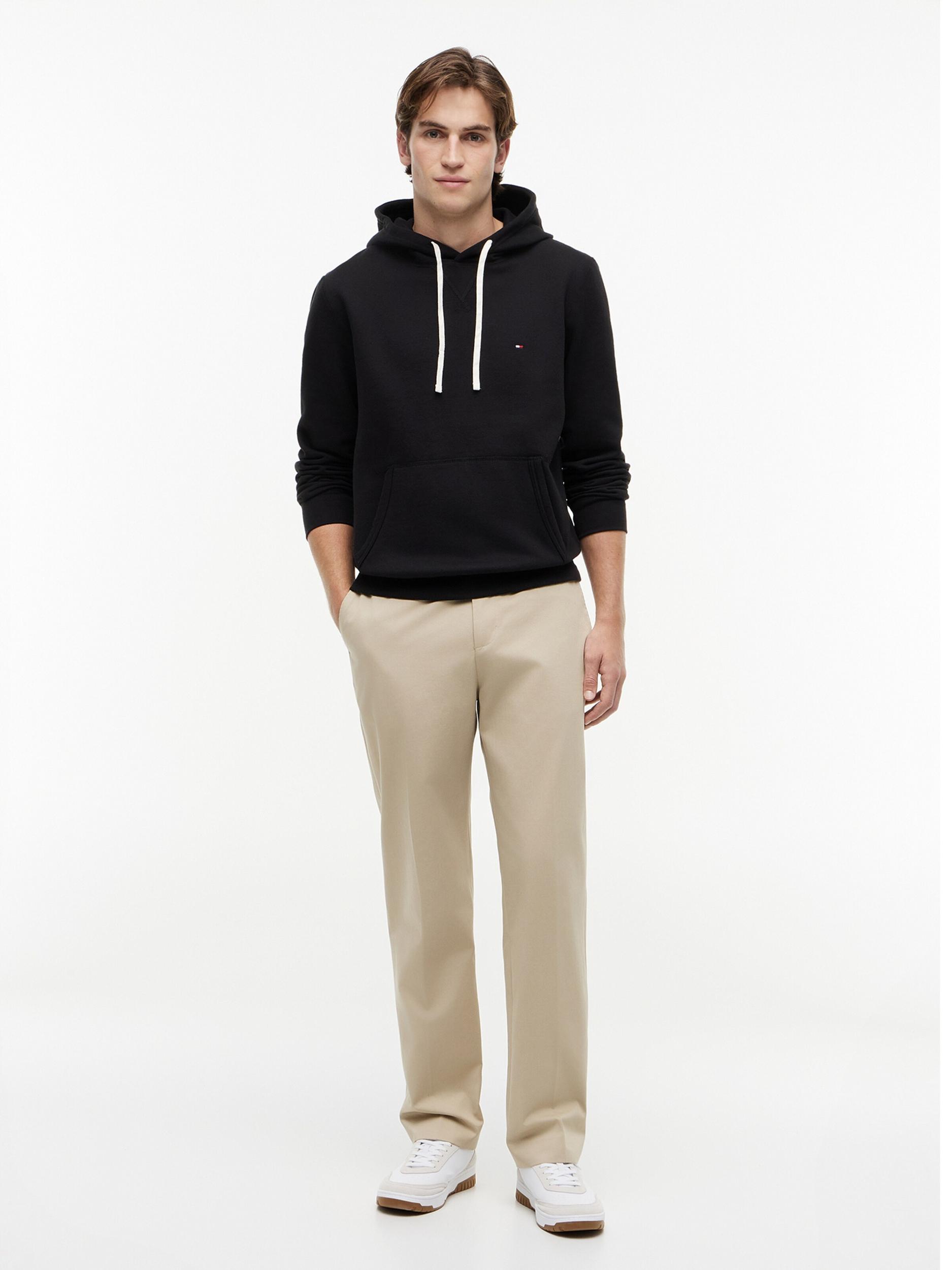 TOMMY HILFIGER Mikina 'Essential' černá / bílá