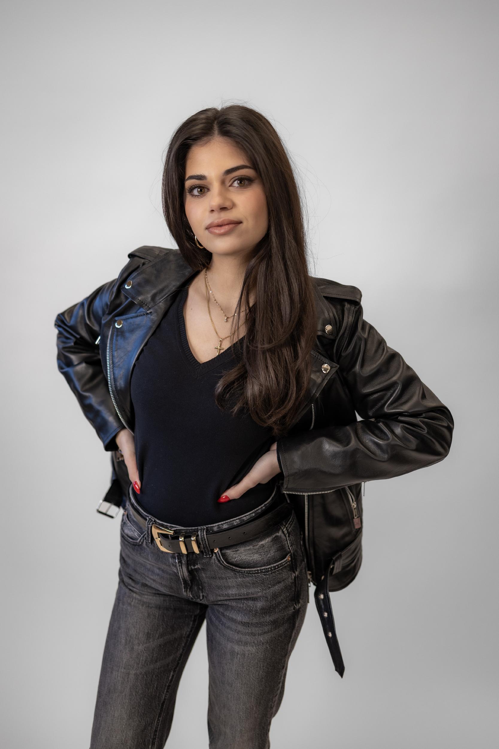 Dámská Kožená Bunda Křivák Classic Brixton Černá