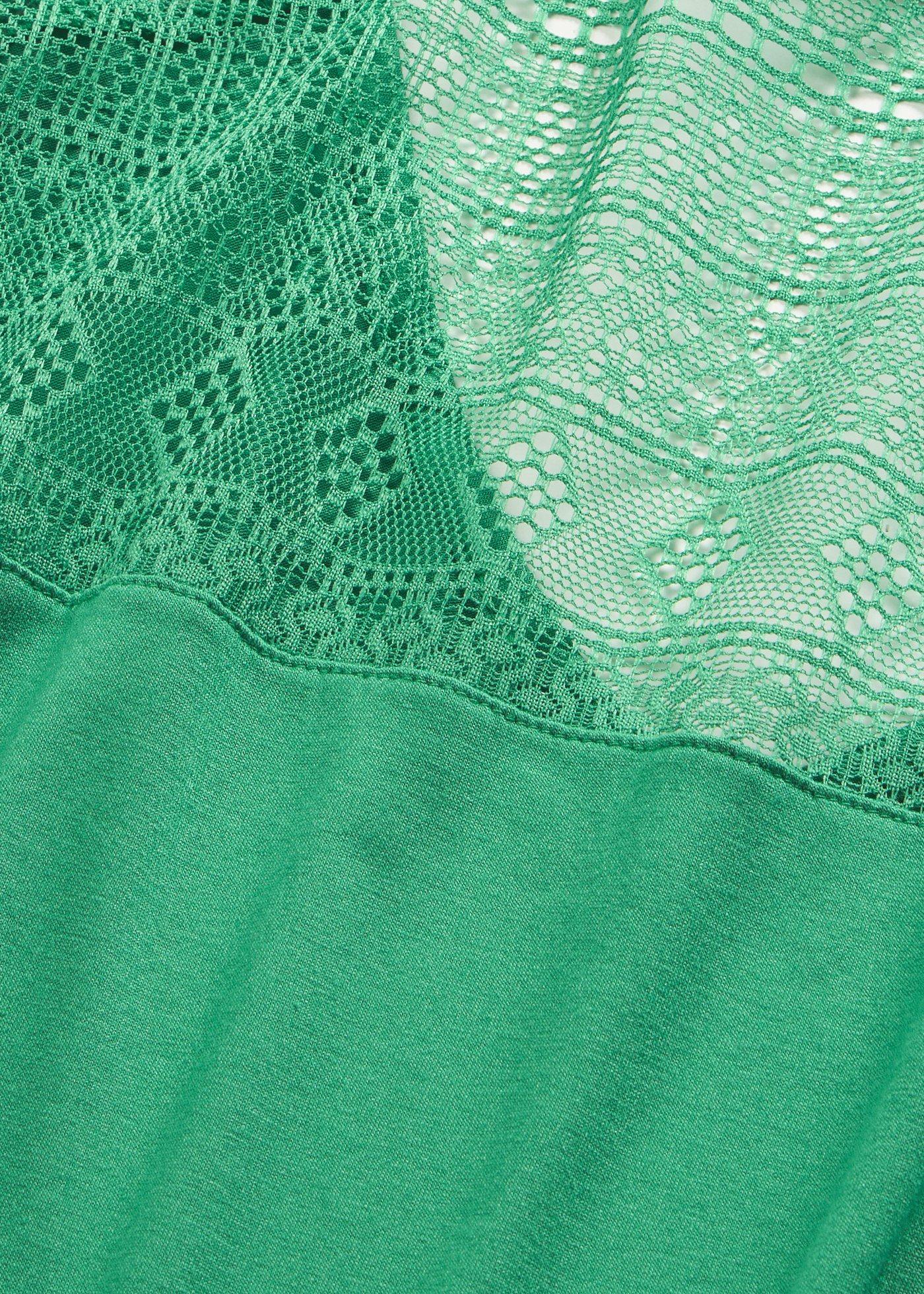 bonprix Tričko z jemné směsi s viskózou zelená Žena