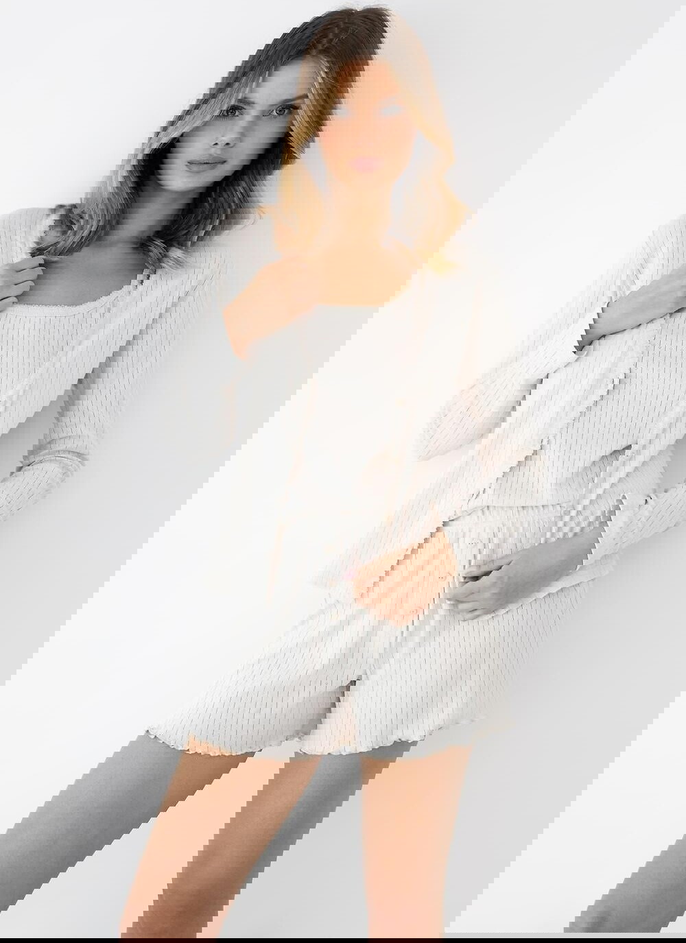 Dámské pyžamo SENSIS JAYLANI světle béžová 3PACK