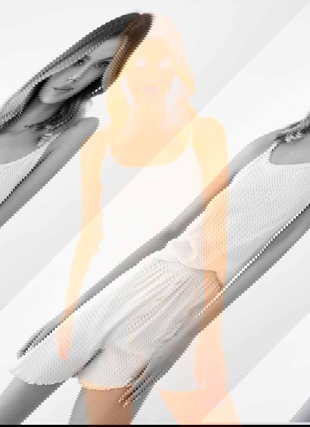 Dámské pyžamo SENSIS JAYLANI světle béžová 3PACK