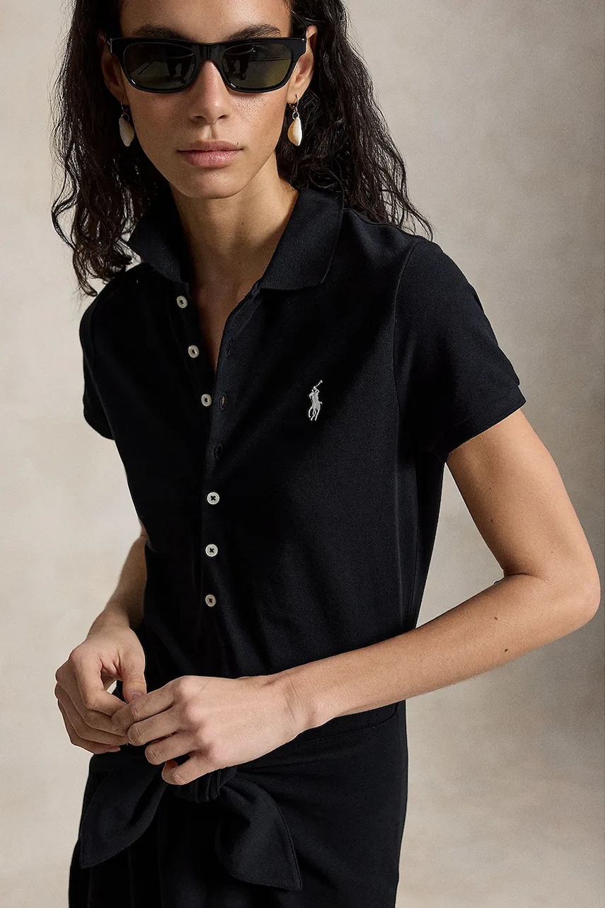 Polo Ralph Lauren rozšířené šaty bavlněné