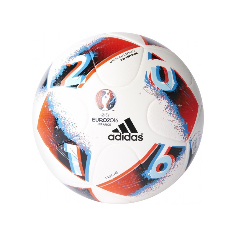 Fotbalový míč adidas Performance EURO16 TOP R (Bílá / Modrá / Oranžová)