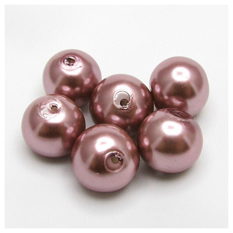 Voskované perly, 12mm (6ks/bal)