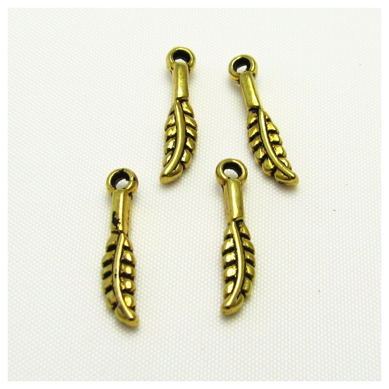 Pírko, přívěsek, 3x16mm (4ks/bal)