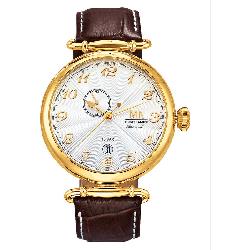 Pánské automatické hodinky Meister Anker zlatá