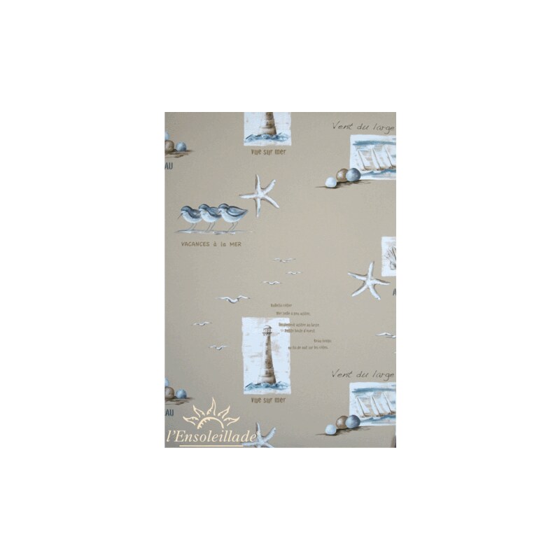 Ensoleillade Ubrus Reve d´Ocean světlě hnědý obdelník bavlna 120x160cm