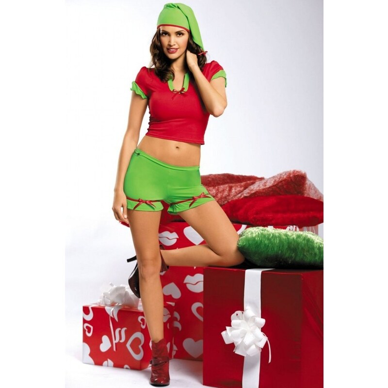 Obsessive Vánoční kostým ELF - S/M