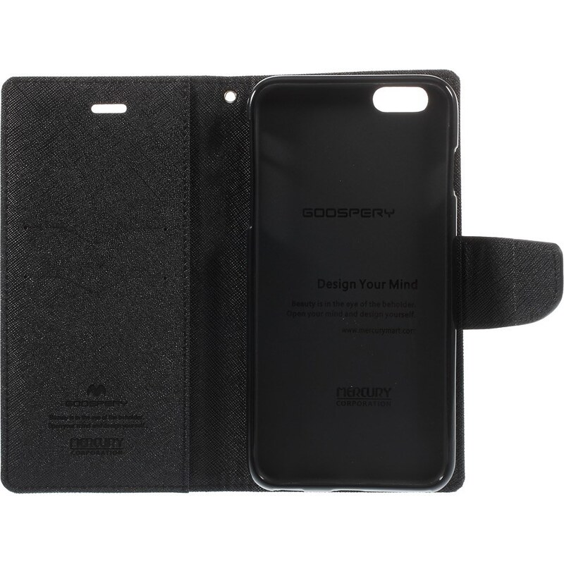 Pouzdro / kryt pro Apple iPhone 6 Plus / 6S Plus - Mercury, Fancy Diary BLACK/BLACK