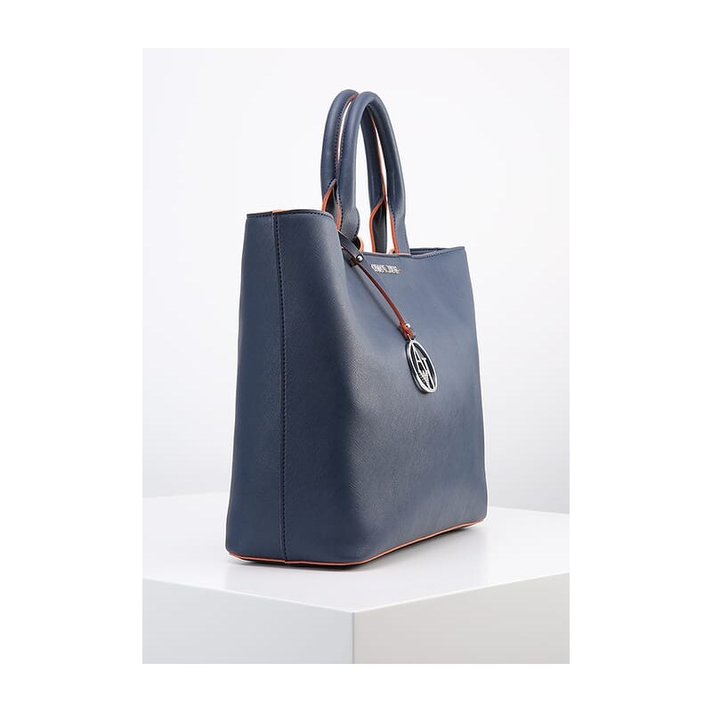 Armani Jeans Eco-Saffiano Leather Shopping Bag Dark Navy