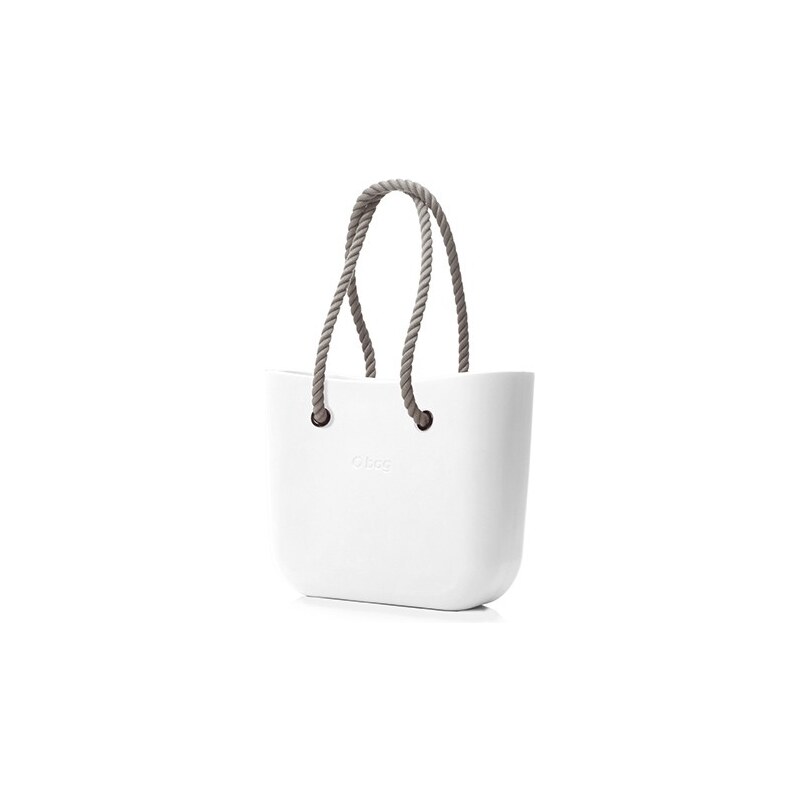 O Bag kabelka bílá s provazem natural