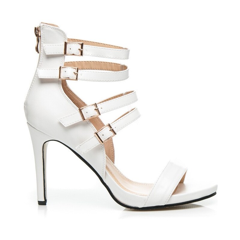 SERGIO TODZI Krásné páskové bílé dámské sandálky