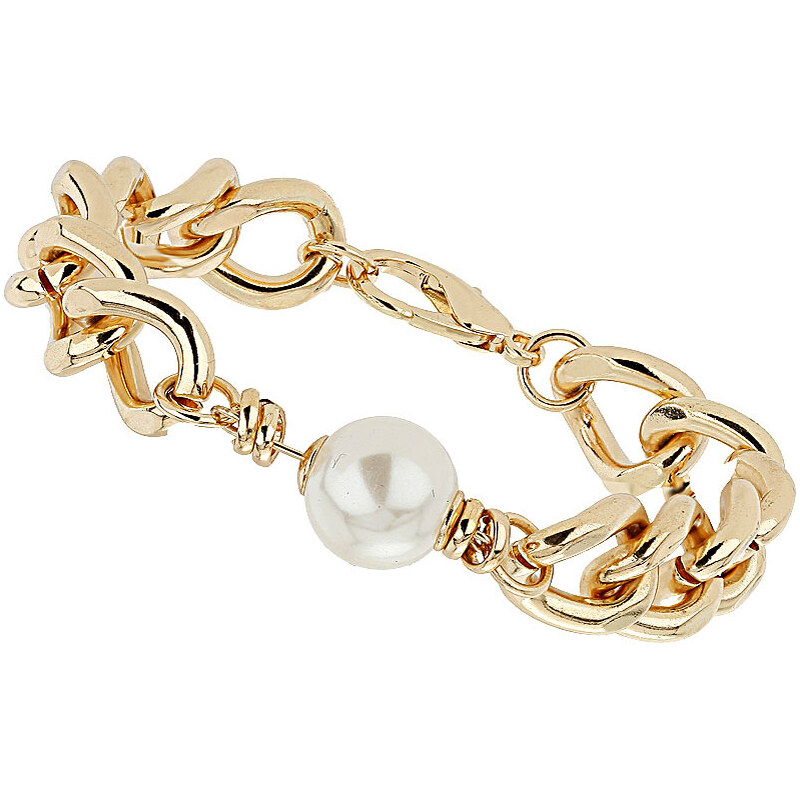 Topshop Gold Curb Chain Bracelet