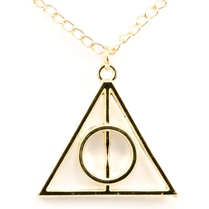 JewelsHall Harry Potter relikvie smrti náhrdelník - zlatý