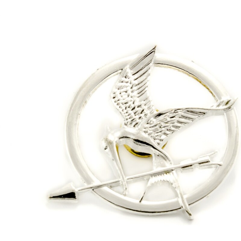 JewelsHall Hunger Games brož Reprodrozd stříbrná