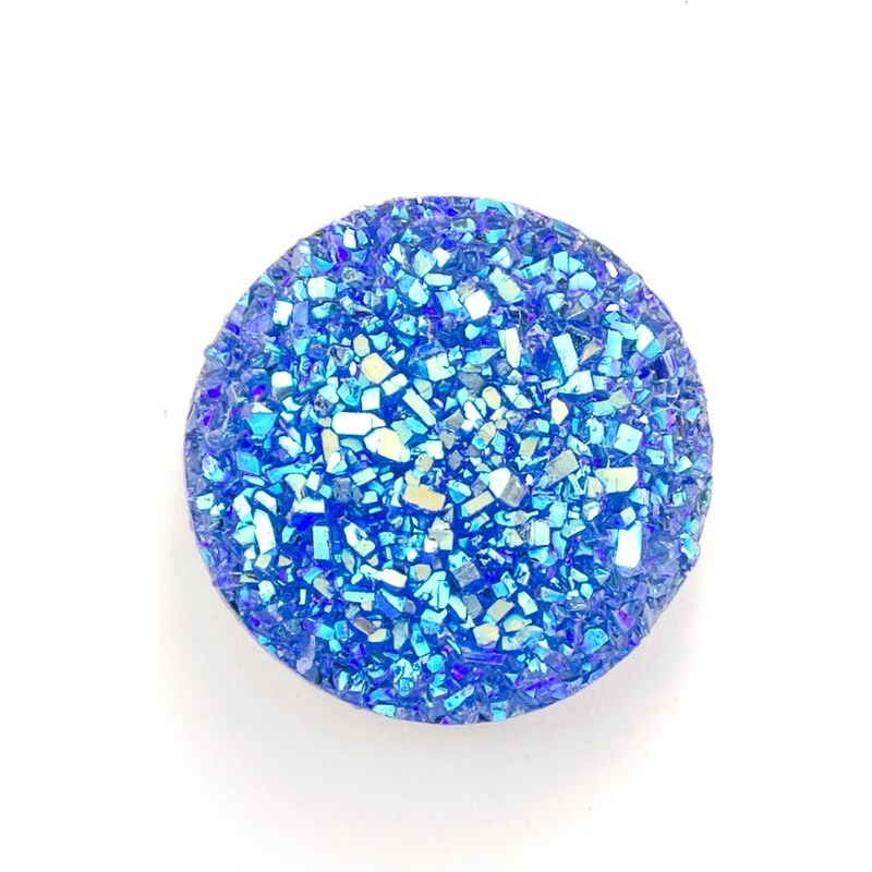 JewelsHall Knoflík Cvak - pryskyřice měnící se - modrý - 1,8 cm
