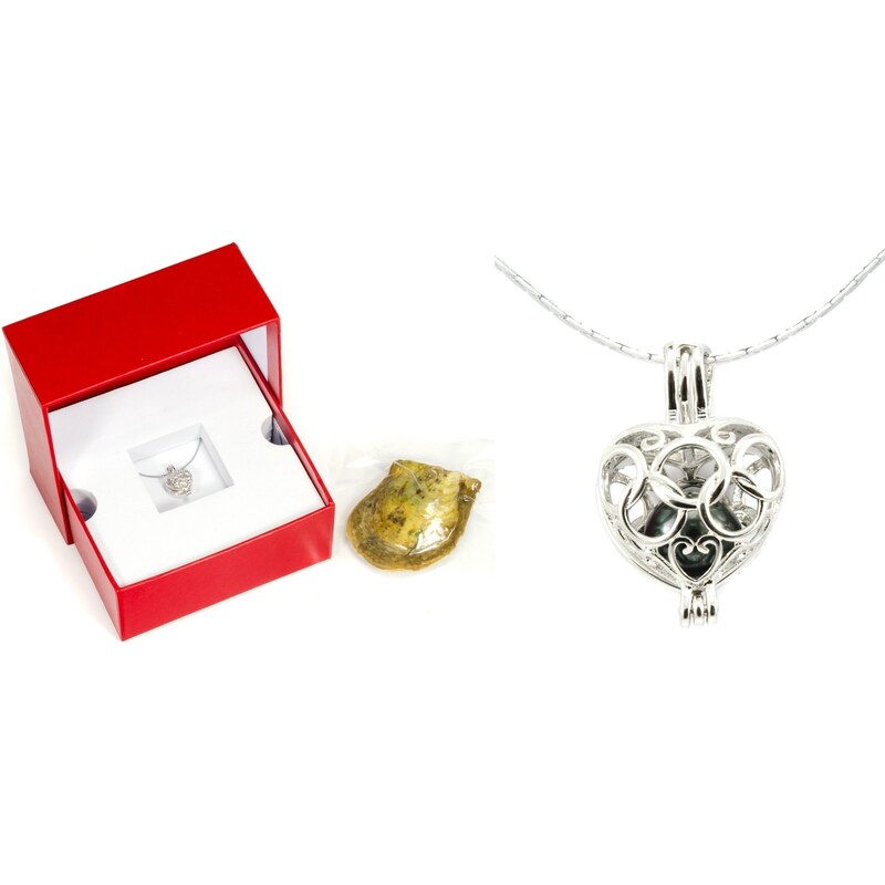 JewelsHall Perla přání - náhrdelník - srdce - stříbro 925