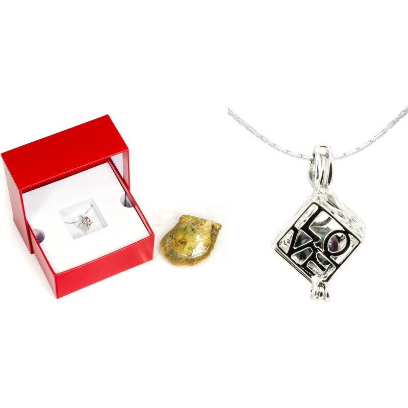 JewelsHall Perla přání - náhrdelník - krychle LOVE - stříbro 925