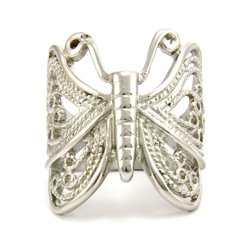 JewelsHall Prsten z chirurgické oceli - motýl