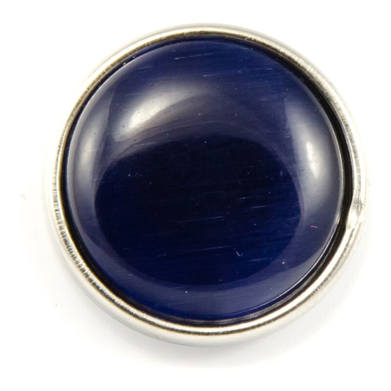 JewelsHall Knoflík Cvak - kočičí oko - modrý - 1,8 cm copy