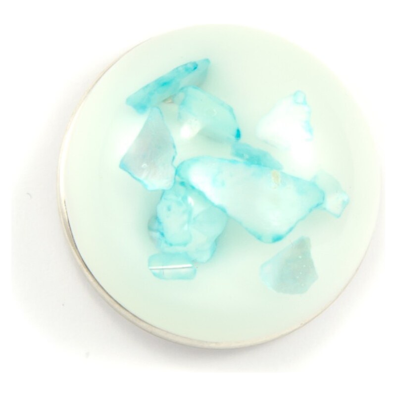 JewelsHall Knoflík Cvak - modré pilinky - 1,8 cm